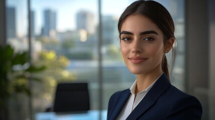 Confident Businesswoman Portrait in Office