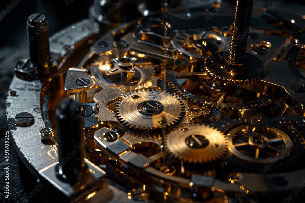 Aufkleber a close up of a clock with the hands at the numbers 3 and 9