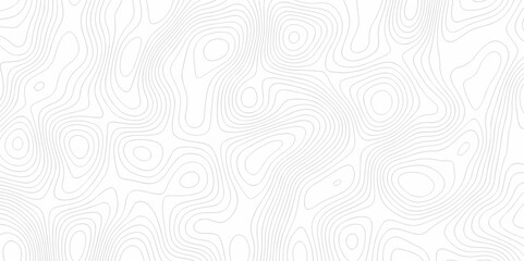 White paper wave carve relief topographic contours map background. line topo seamless topographic geography map grid abstract sublet pattern.