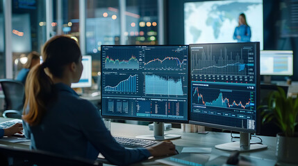 Crypto enthusiasts examining charts in a low-light setting