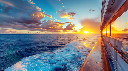 A breathtaking view from the deck of an ultra-luxury yacht