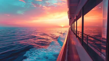 The exquisite scenery from an ultra-luxury yacht deck