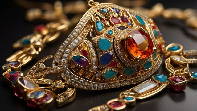 Indian jewelry, modern interpretation, minimalist style, clean lines, geometric shapes, vibrant colors, abstract elements, perfect for Traditional Indian jewelry