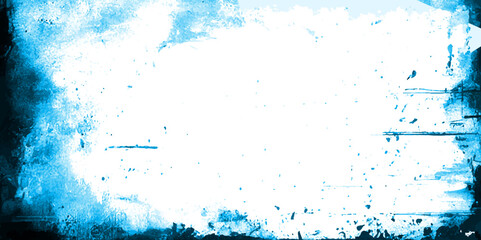 Grunge blue Texture Background with border. Vintage Grunge Border with Rough Edges. Abstract grunge texture. Vector. Illustration. Grunge. 