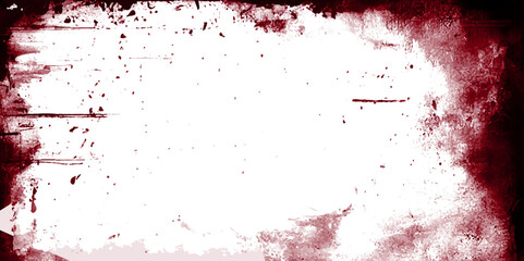 Fototapeta premium Grunge red Texture Background with border. Vintage Grunge Border with Rough Edges. Abstract grunge texture. Vector. Illustration. Grunge. 