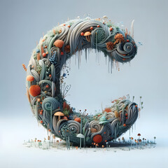 알파벳 "C",애니메이션 아트 (alphabet "C", animation art)