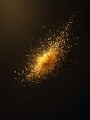 Isolated golden dust particles.