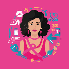 I have created few breast cancer vectors which are fully trademark checked and this is the best vector for this year.