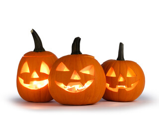 Halloween pumpkin isolated on white