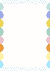 colorful border frame card , illustration template perfect for art project , card and children work decoration background