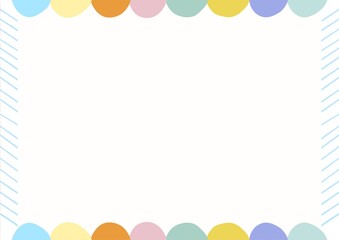 colorful border frame card , illustration template perfect for art project , card and children work decoration background