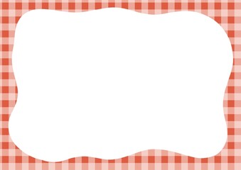 red plaid frame border , illustration card template decoration