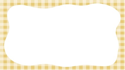 Obraz premium yellow plaid frame border , illustration card template decoration