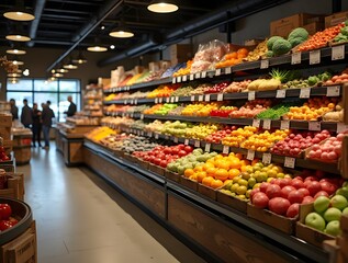 Fresh Fruits And Vegetables At The Market