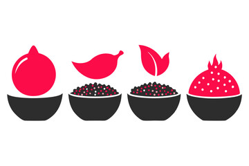 Sweet vector illustration set of chocolate, cherry, and strawberry birthday celebration dessert cakes and cupcakes