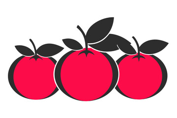 Vector illustration of a fresh, ripe red apple with water drops, a healthy and delicious fruit icon
