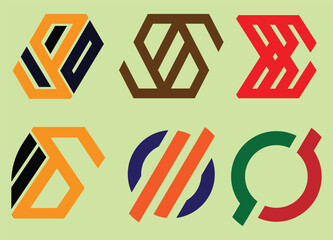 Dynamic Abstract Business Logo - Different Designs and Illustrations of the Same Shape for Company-Institution-Organization-Association-Foundation etc.