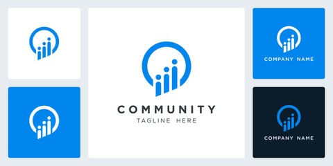 Vector of community, logo and icon design template, can be used in various media easily, editable
