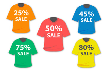sale percentage naor stickers in the form of t-shirts