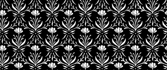 Fototapeta premium Vector seamless background. Minimalistic abstract floral pattern. Modern print. Ideal for textile design, screensavers, covers, cards, invitations and posters.