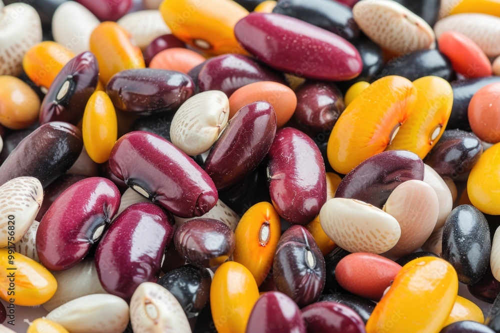 Poster a collection of various beans on display