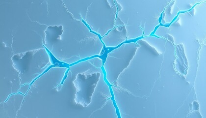 Sharp fractured ice with electric glow for smartphone background