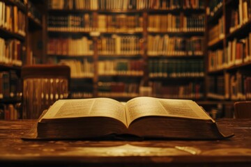 A personable book sits atop a wooden table
