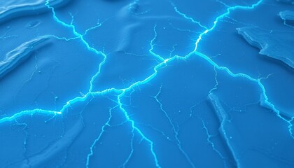 Obraz premium Jagged ice cracks glowing faintly for mobile wallpapers