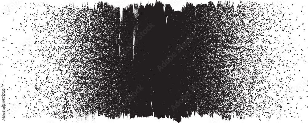 Fototapete Distress textured banner with noise edges.Vector roller paint. Place overlay, distressed texture over any object to create noise effect .Design element with distressed surface, and grainy edges