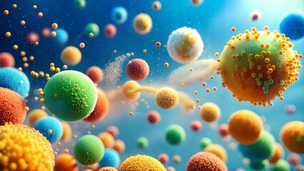 Close-up of Dust Particles Suspended in Light