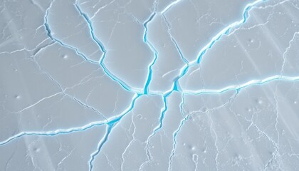 Obraz premium Broken ice glowing in green for desktop backgrounds