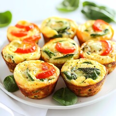 Healthy Spinach and Cheese Egg Muffins