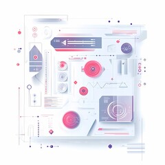 Futuristic Interface Design with Holographic Elements