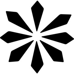 black and white star