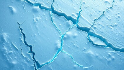 Naklejka premium Fractured Ice with Glowing Edges