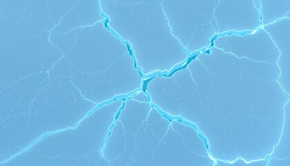 Jagged Cracks in Icy Surface, Brittle and Cold, Abstract Representation