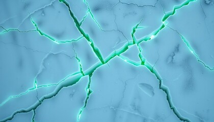Obraz premium Cold and Brittle Ice, Abstract Representation with Glowing Details