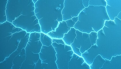 Obraz premium Glowing Cracks in Thick Ice, Frosty White, Jagged Aesthetic