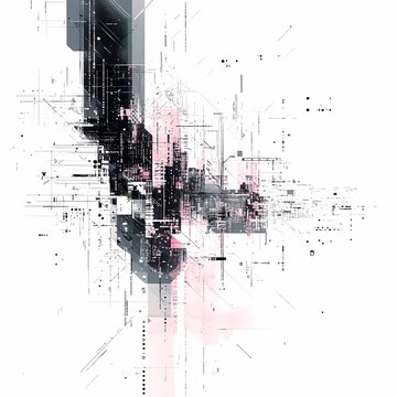 Abstract Geometric Patterns in Binary Code Blending