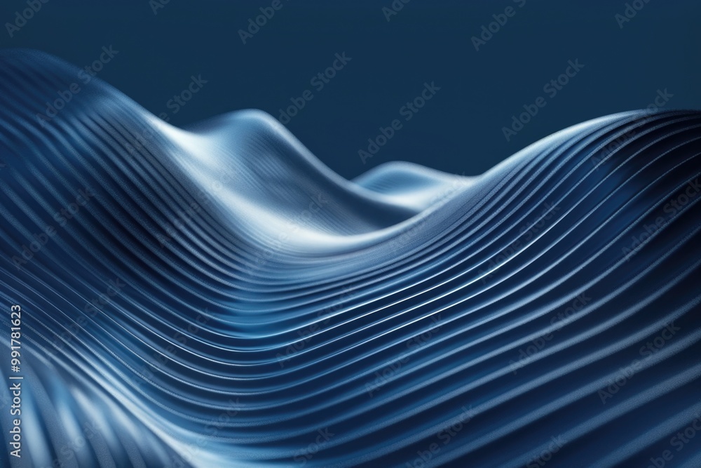 Poster A close-up view of a wavy surface with texture and patterns