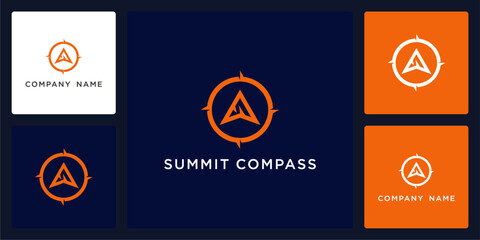 Vector of summit compass, logo and icon design template available, can be used in various media easily, editable © MRANTAZI57