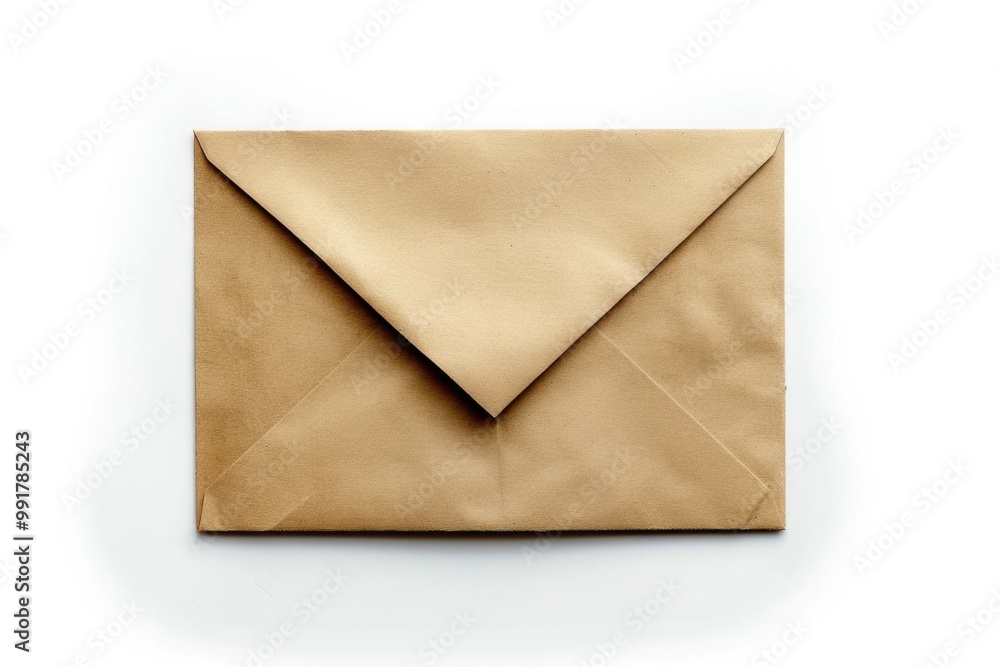 Aufkleber A simple envelope with a brown color on a white background