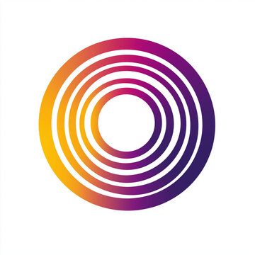Dynamisches Audio Sound Wellenform Logo in Lila und Gelb T&ouml;nen flie&szlig;end