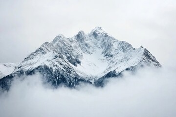 Obraz premium Snow-covered mountain peaks