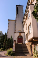 Treppenaufgang zur Kapelle des Walburgis Gymnasiums der Stadt Menden im Sauerland	