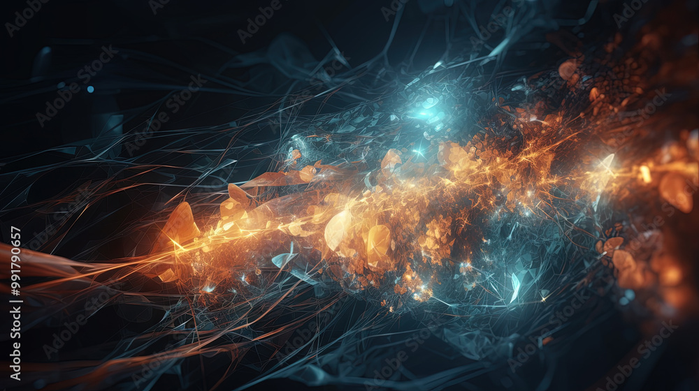 Aufkleber a colorful explosion of paint with a pastel color palette. dynamic and energetic abstract background