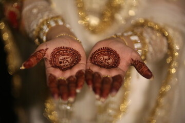Bridal mehndi- henna tattoo on women hands. mehndi is a traditional indian decorative art. ( mehndi...