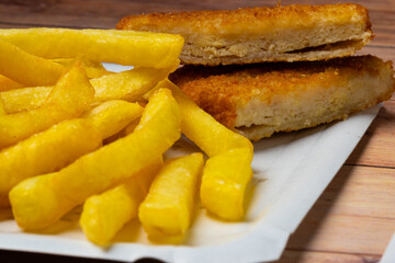 french fries and mirelit meat