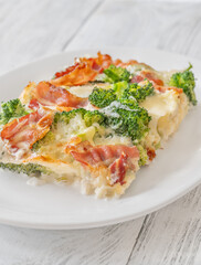 Creamy broccoli and bacon