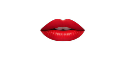 Fototapeta premium red lipstick isolated white background